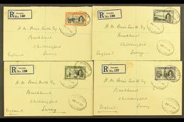 1936 Pictorial 2s6d To £1, SG 42/45, Each On A Separate Neat Registered Cover From Forcados To England, Highly Attractiv - Nigeria (...-1960)