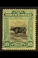 1909 18c Blue Green And Black Banteng, SG 175, Fine And Fresh Mint. Elusive Stamp. For More Images, Please Visit Http:// - Borneo Septentrional (...-1963)