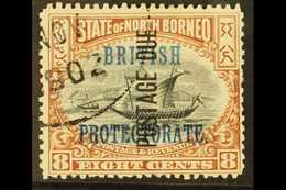 POSTAGE DUE 1901-02 8c Black & Brown Overprinted Vertically Reading Upwards, SG D35, Fine Cds Used, Fresh. For More Imag - North Borneo (...-1963)