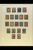 1856-1878 ATTRACTIVE USED COLLECTION In Hingeless Mounts On Leaves, Inc 1856-60 King Set, 1863-64 Lion Set (2s Straight  - Other & Unclassified