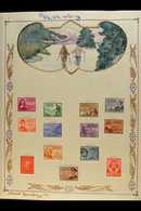 1947 - 1958 MINT COLLECTION Comprehensive Range Of Mint Sets On Gorgeous Hand Illustrated Pages With Scenes And Views Fr - Sonstige & Ohne Zuordnung