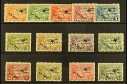 1931 Air Mail Overprint Set On "Huts" Issue Complete, SG 137/49, 1s Hinge Thin Otherwise Very Fine And Fresh Mint. (13 S - Papua-Neuguinea