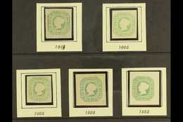 1853 50r GREEN REPRINTS. Complete Set Of Five Different Reprints Of The 1853 50r Green, Comprising 1863 & 1885 Issues Un - Sonstige & Ohne Zuordnung