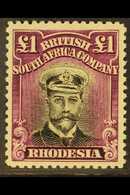 1919 £1 Black And Bright Purple, Head Die III, Perf 14, Admiral, SG 278, Very Fine Mint. A Beautiful Stamp. For More Ima - Other & Unclassified