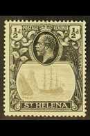 1922-37 ½d Grey & Black BROKEN MAINMAST Variety, SG 97a, Fine Mint, Fresh. For More Images, Please Visit Http://www.sand - Isla Sta Helena