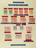 1938-50 DEFINITIVES A Fine Mint Collection On Album Pages With The Complete Basic Set To £1, SG 68a/77f, Including Many  - St.Kitts Y Nevis ( 1983-...)