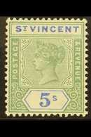 1899 5s Green And Blue, SG 75, Very Fine Mint. For More Images, Please Visit Http://www.sandafayre.com/itemdetails.aspx? - St.Vincent (...-1979)