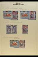 1954-56 CANCELLATIONS COLLECTION An Interesting Selection Of KGVI Issues On Ten "Pieces"bearing Manuscript Cancels Or Si - Salomonen (...-1978)