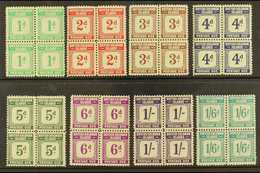 POSTAGE DUES 1940 Set Complete, SG D1/8, In Very Fine Never Hinged Mint, Blocks Of 4. (32 Stamps) For More Images, Pleas - Islas Salomón (...-1978)