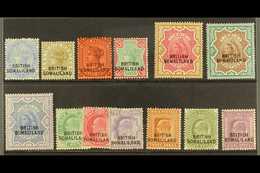 1903 (Sept-Nov) Overprint At Bottom Complete Set, SG 18/30, Fine Mint. Fresh And Attractive! (13 Stamps) For More Images - Somaliland (Protectorat ...-1959)