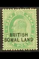 1903 KEVII ½d Green, Opt'd "SOMAL.LAND" Variety, SG 25d, Mint With Horizontal Gum Cease For More Images, Please Visit Ht - Somaliland (Protettorato ...-1959)