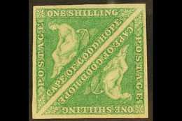 CAPE OF GOOD HOPE 1863 1s Bright Emerald Green, DLR Printing, SG 21, Superb Mint Square Pair With Large Margins All Roun - Unclassified