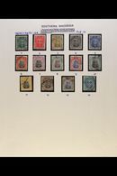 1924-64 FINE USED COLLECTION Neatly Assembled On Album Pages, We See An Almost Complete Run Of Basic Issues, Plus Perfs  - Rodesia Del Sur (...-1964)