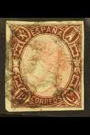 1865 19Cs Rose & Brown, SG 83, Mi 64 IMPERF, Good Used With Four Margins. For More Images, Please Visit Http://www.sanda - Altri & Non Classificati