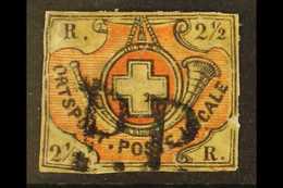 1850 2½r Black And Red "ORTSPOST - POSTE LOCALE", Zurich Transitional Period, SG L4 Or Michel 4, Used Space-filler With  - Other & Unclassified
