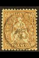 1862-64 60c Copper-bronze "Sitting Helvetia" (SG 59, Mi 27) Fine Used. For More Images, Please Visit Http://www.sandafay - Otros & Sin Clasificación