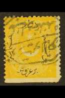 1868-70 1pi Yellow Perf 13¼ PRINTED BOTH SIDES, NO OVERPRINT AT BACK Variety (SG 37c, Isfila 48 BE059, Michel 15 A Var), - Autres & Non Classés
