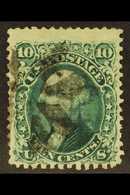1867 10c Green, Washington, E Grill, Scott 89, Used. For More Images, Please Visit Http://www.sandafayre.com/itemdetails - Sonstige & Ohne Zuordnung