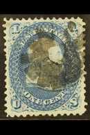 1867 1c Blue, E Grill, Perf.12, Scott 86, SG 88a, Fine Used, Short Perf At Left. For More Images, Please Visit Http://ww - Sonstige & Ohne Zuordnung
