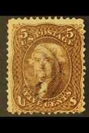 1867 5c Brown, Perf.12, F Grill, Scott 95, SG 97, Fine Used. For More Images, Please Visit Http://www.sandafayre.com/ite - Sonstige & Ohne Zuordnung