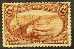 1898 $2 Orange-brown, Trans-Mississippi Expo, Scott 293, SG 299, Fine Used With Light C.d.s. Postmark, Small Thin. For M - Otros & Sin Clasificación