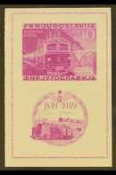 1949 10d Bright Purple Railway Centenary Min Sheet, Imperf, SG MS633Bb, Very Fine Never Hinged Mint. For More Images, Pl - Other & Unclassified