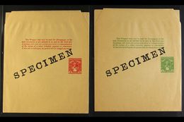 POSTAL STATIONERY 1899-1901 ½a Yellow-green And 1a Carmine Wrappers, Each Overprinted "SPECIMEN", Fine Unused. (2 Items) - Zanzibar (...-1963)