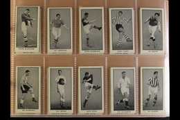 FOOTBALL & CRICKET 1950s CARD COLLECTION Presented In Sleeved Pages In An Album. Includes 1955 Wizard Footballers Black  - Sonstige & Ohne Zuordnung