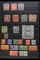 1935-1951 RANGES ON STOCKLEAVES Mint (much Never Hinged) And Used. Note 1939-48 High Values Including 2s6d Brown And 10s - Autres & Non Classés