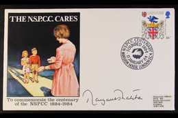 MARGARET THATCHER SIGNED. 1984 (17 Jan) N.S.P.C.C. Centenary Illustrated Cover With 16p Stamp Tied Special Centenary Dat - Otros & Sin Clasificación