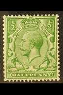 1913 ½d Bright Green, Wmk Multiple Royal Cypher, SG 397, Never Hinged Mint, Better Than Average Perfs. For More Images,  - Unclassified