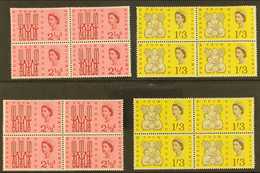 1963 Freedom From Hunger Normal & Phosphor Complete Sets, SG 634/35 & SG 634p/35p, Never Hinged Mint BLOCKS Of 4. (4 Blo - Sonstige & Ohne Zuordnung