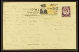 LUNDY 1965 Picture Postcard (map Of Lundy) To Bristol, Bearing GB 3d Wilding Plus Lundy 2p Churchill Tied By Bideford Ma - Other & Unclassified