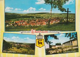 D-34431 Marsberg, Westheim - Sauerland - Alte Ansichten - Wappen - Schule - Nice Stamp - Brilon