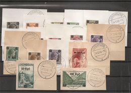 Luxembourg - Occupation Allemande ( 17/32 Sur Fragments Oblitérés Du 24/12/1940 - 1940-1944 Ocupación Alemana