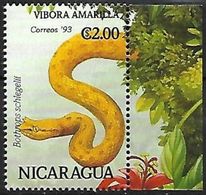 Nicaragua - MNH - 1993 - Eyelash Palm Pit Viper ( Bothrops Schlegelii) - Slangen