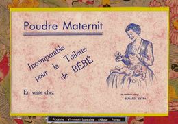 BUVARD :  Poudre MATERNIT Incomparable Pour La Toilette De Bébé   (Nuage Orange ) - Parfums & Beauté