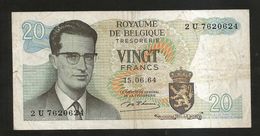 BELGIQUE / BELGIO - THESAURIE - 20 FRANK / FRANCS (1964) - 20 Francs