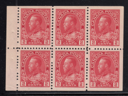 Canada 1911-25 MNH Scott #106a 2c Admiral Pane Of 6 - Booklets Pages