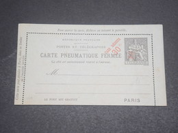 FRANCE - Entier Postal Pneumatique , Surcharge " Taxe Réduite 30c ", Non Voyagé  - L 12293 - Pneumatiques