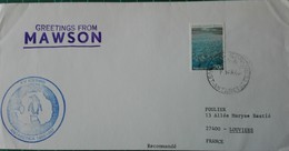 AAT Greetings From MAWSON  7/03/87   - MV Icebird -  Aat Stamp Landscapes - Covers & Documents