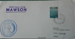 AAT Greetings From MAWSON  7/03/87   - MV Icebird -  Aat Stamp Landscapes - Lettres & Documents