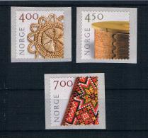 Norwegen 2001 Kunsthandwerk Mi.Nr. 1368/70 Kpl. Satz ** - Unused Stamps