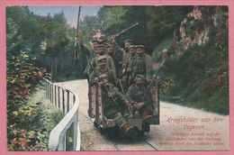 68 - DREI AEHREN - TROIS EPIS - Feldbahn - Wagon - Voie étroite - Soldats Allemands - Feldpost - Guerre 14/18 - 3 Scans - Trois-Epis
