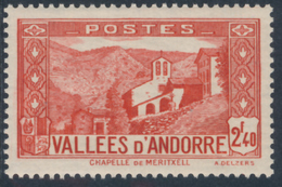 ANDORRA 1937- 43 CHAPPELLE DE MARITXELL 2,40 - Yvert 85**MNH - Nuevos