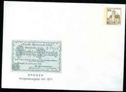 Bund PU108 B2/007b Privat-Umschlag BREMEN NOTGELD 1917 ** 1977 - Privé Briefomslagen - Ongebruikt