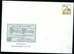 Bund PU108 B2/007b Privat-Umschlag BREMEN NOTGELD 1917 ** 1977 - Private Covers - Mint
