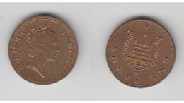 ANGLETERRE - ONE PENNY 1990 - 1 Penny & 1 New Penny