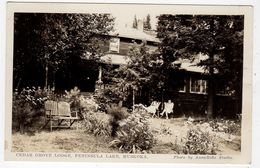 HUNTSVILLE, Ontario, Canada, Cedar Grove Lodge, Lake Peninsula, 194? AnnaBelle RPPC, Muskoka County - Muskoka
