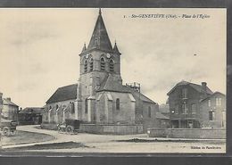 Cpa 02601 Sainte Geneviève Place De L'église - Sainte-Geneviève